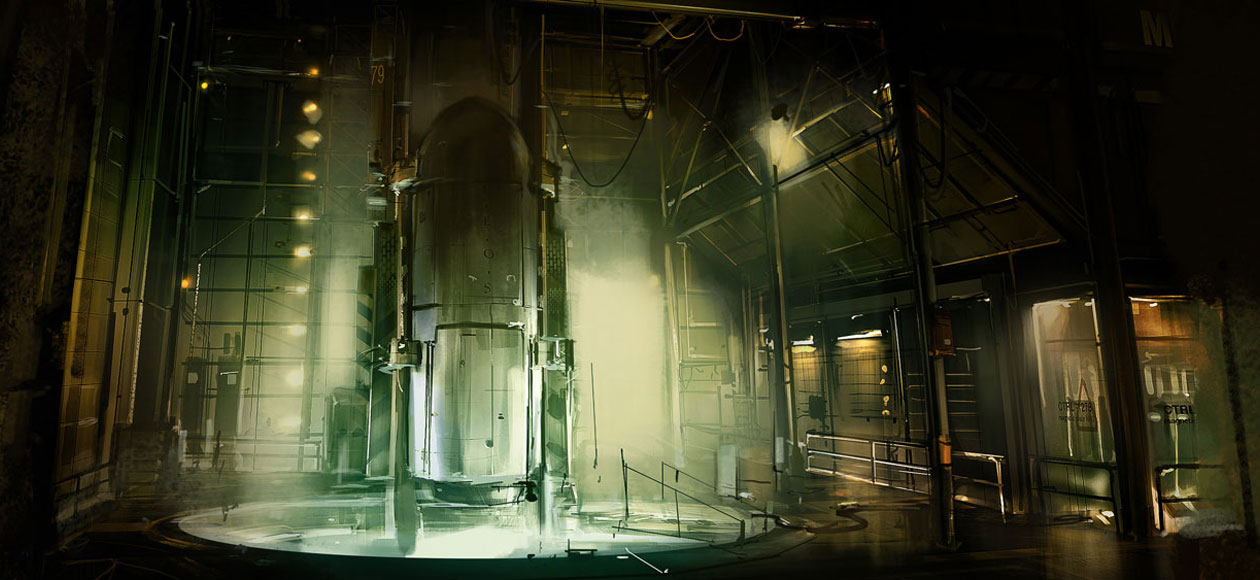 Omega Ranch Rocket Launcher Room Art from Deus Ex: Human Revolution