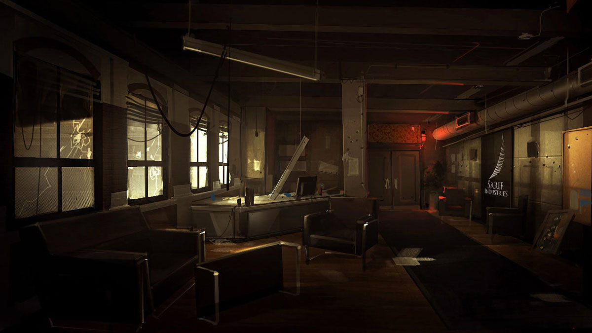 Sarif Damaged Room Art from Deus Ex: Human Revolution