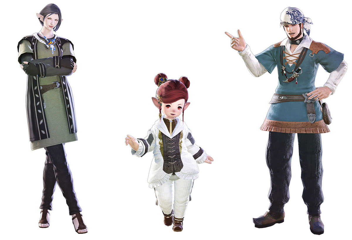 Adventurer's Guild NPCs Art from Final Fantasy XIV: A Realm Reborn