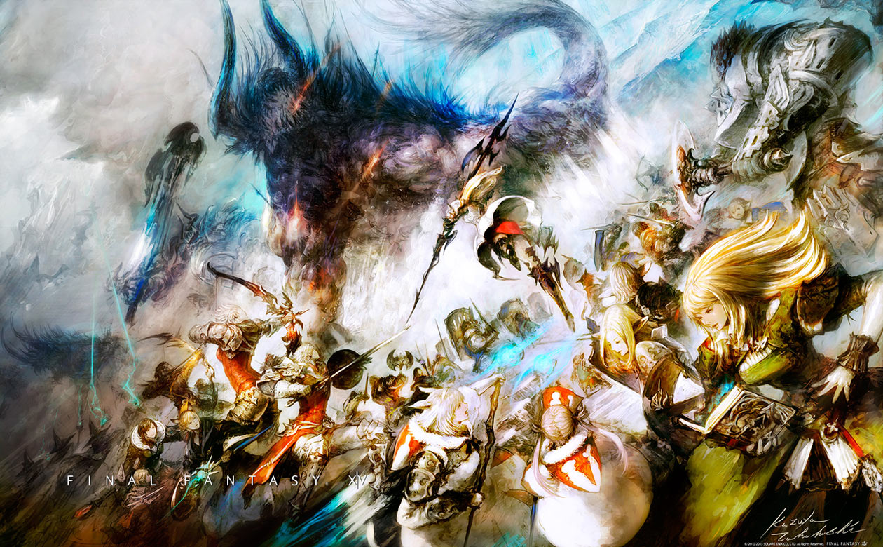 Behemoth Battle Art from Final Fantasy XIV: A Realm Reborn