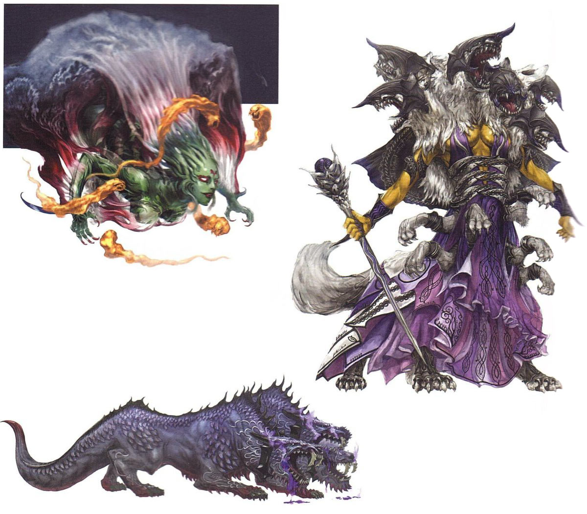 Crystal Tower Bosses Art from Final Fantasy XIV: A Realm Reborn