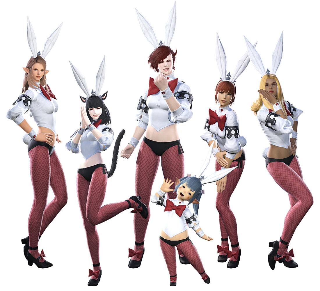 Gold Saucer Bunny Outfit Art from Final Fantasy XIV: A Realm Reborn
