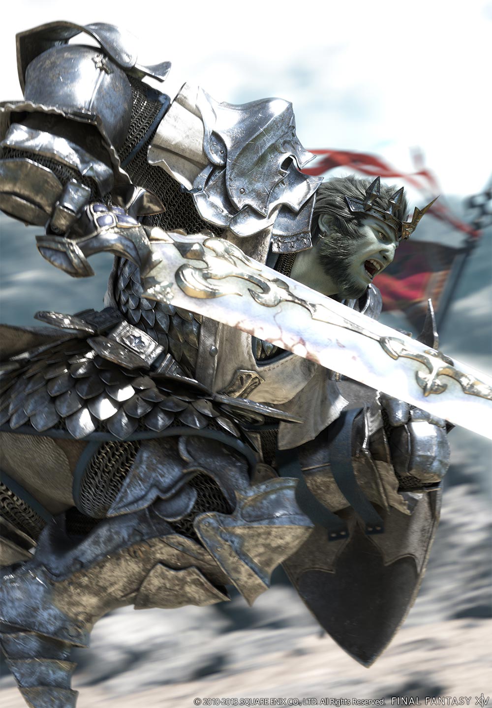 Roegadyn Paladin CG Art from Final Fantasy XIV: A Realm Reborn