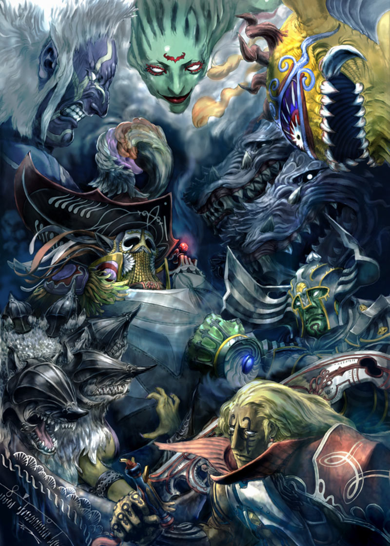 Crystal Tower Bosses Promo Art from Final Fantasy XIV: A Realm Reborn
