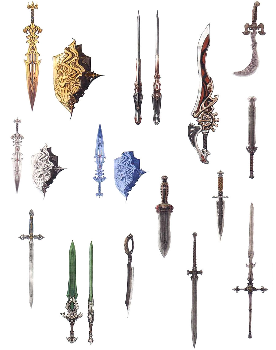 Gladiator Weapons Art from Final Fantasy XIV: A Realm Reborn
