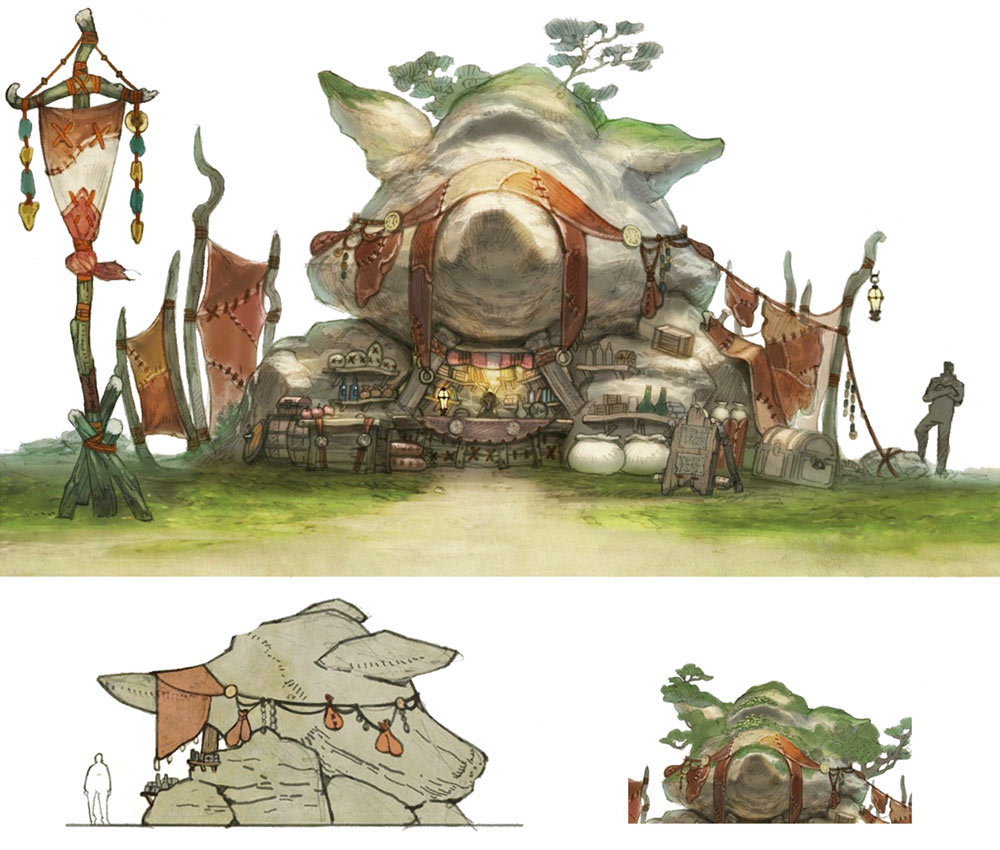 Qiqirn Tribe Stalls Art from Final Fantasy XIV: A Realm Reborn