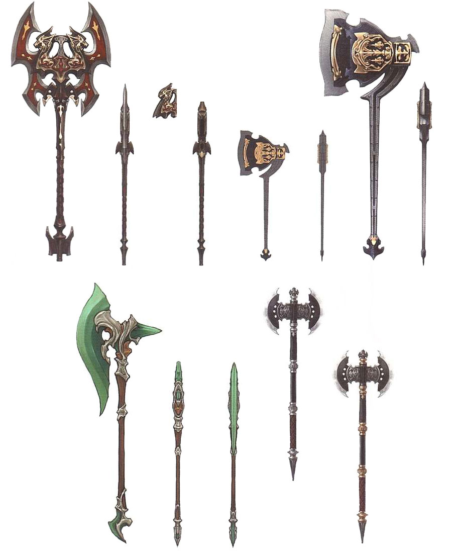 Marauder Weapons Art from Final Fantasy XIV: A Realm Reborn