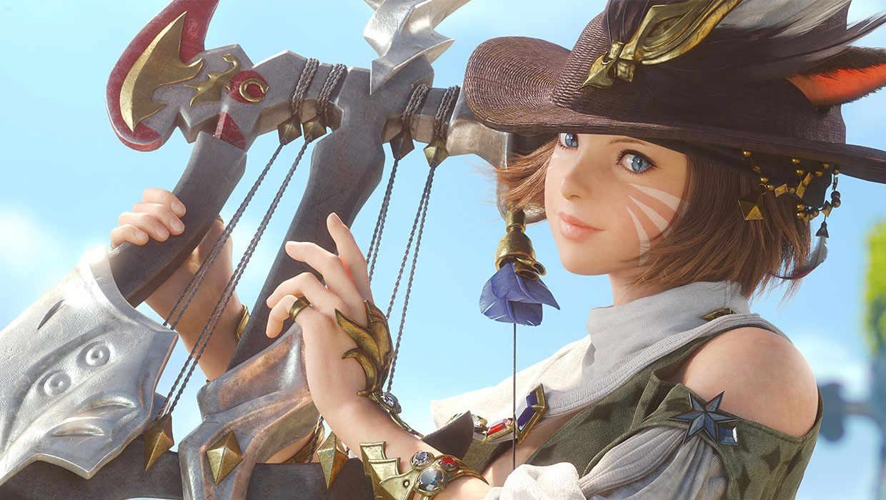 Miqo'te Bard Face CG Art from Final Fantasy XIV: A Realm Reborn
