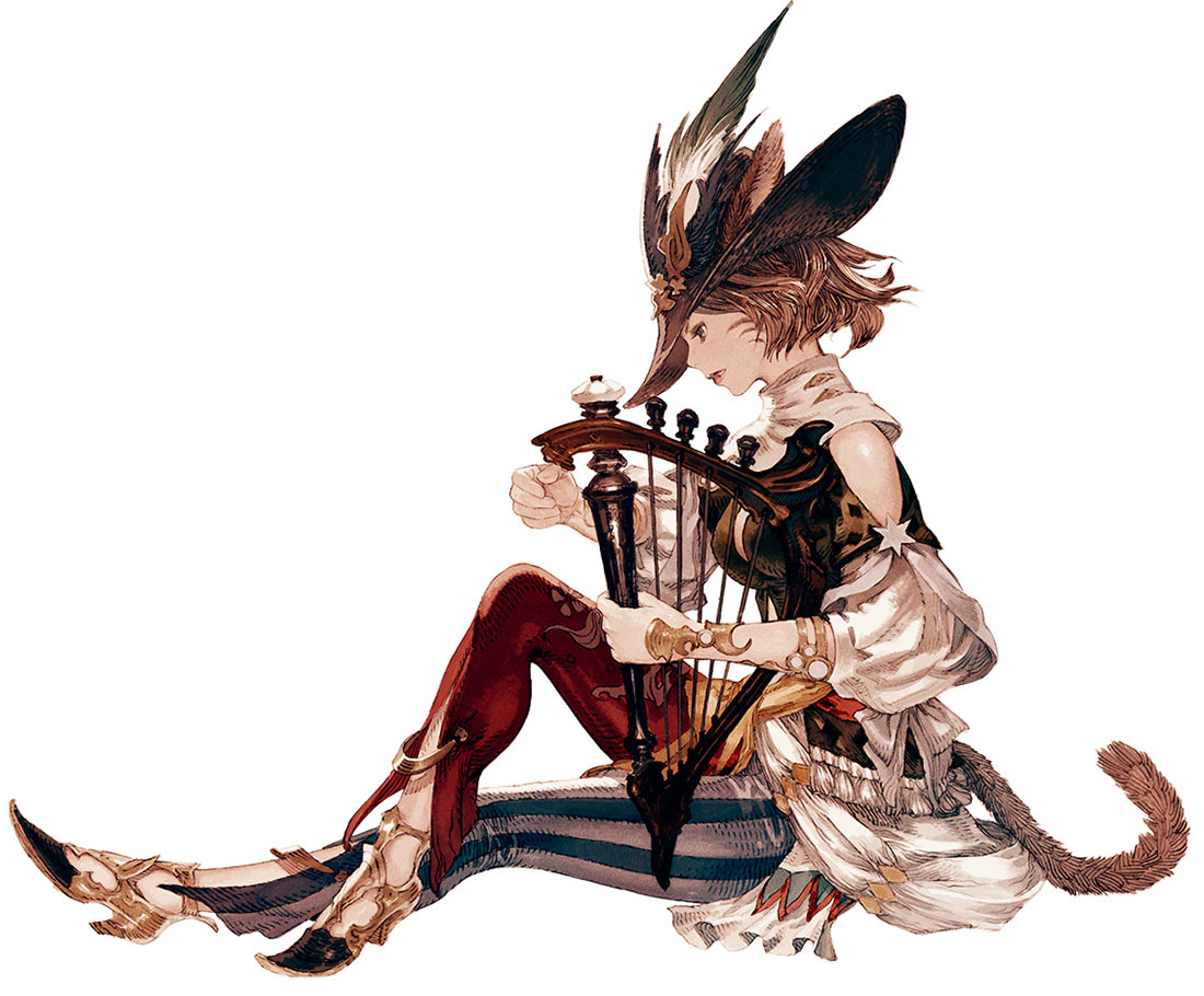 Miqo'te Bard Art from Final Fantasy XIV: A Realm Reborn