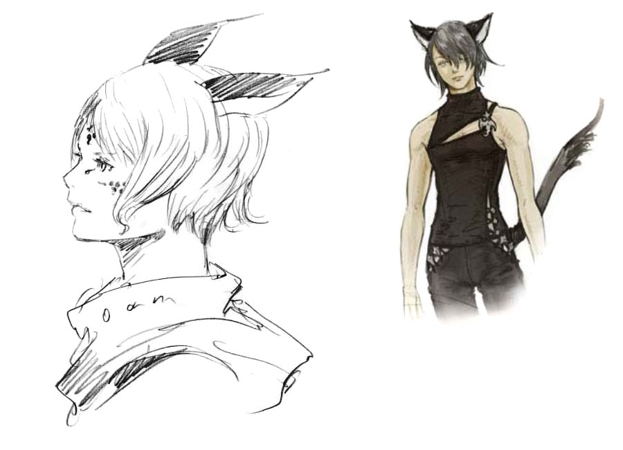 Miqo'te Male Art from Final Fantasy XIV: A Realm Reborn