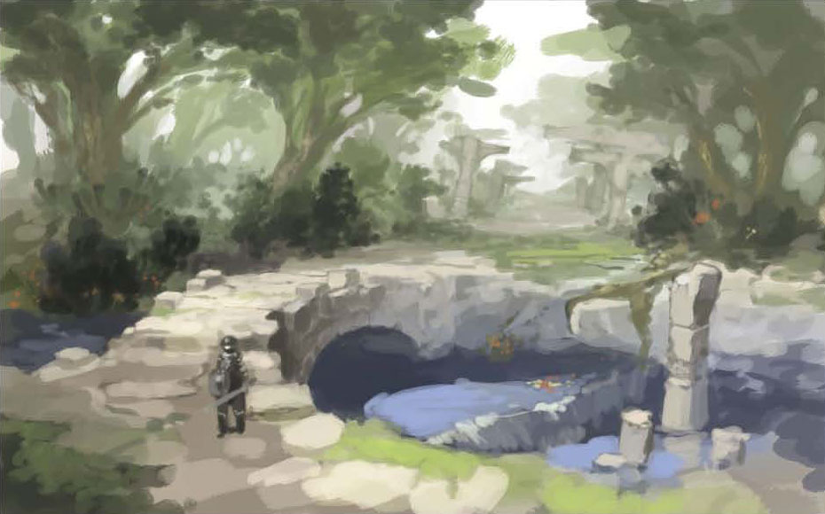 Bridge Concept Art from Final Fantasy XIV: A Realm Reborn