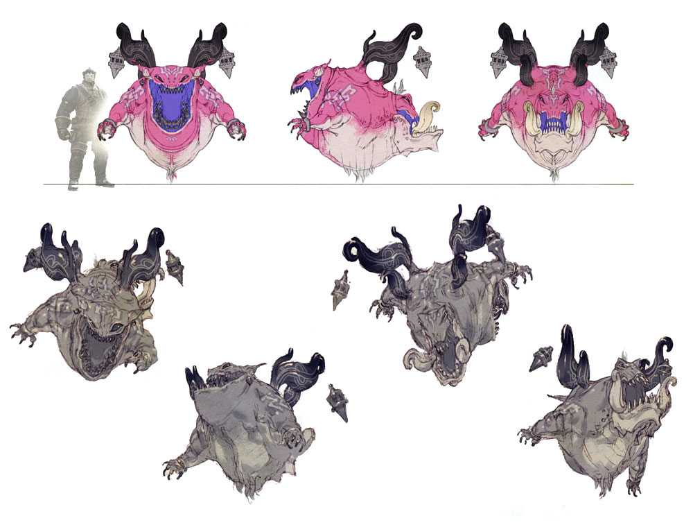 Typhon Concept Art from Final Fantasy XIV: A Realm Reborn