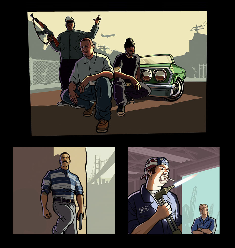 Character Art from Grand Theft Auto: San Andreas