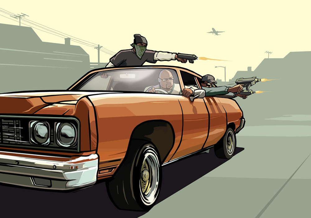Driveby Art from Grand Theft Auto: San Andreas