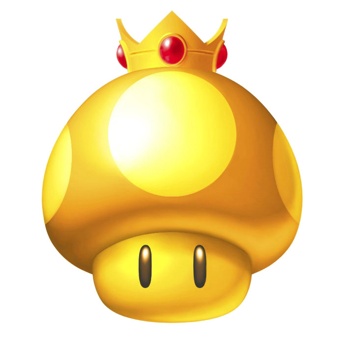 Golden Mushroom Art from Mario Kart 7