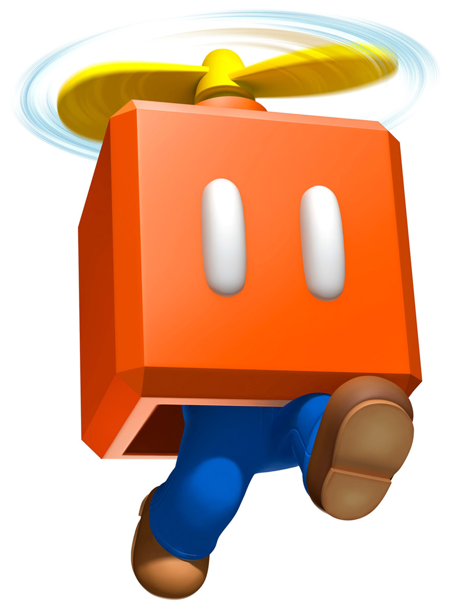 Propeller Block Mario Art from Super Mario 3D Land