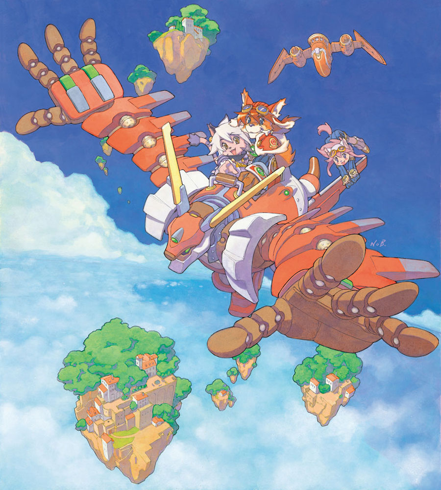 Elh &amp Red Art from Solatorobo: Red the Hunter
