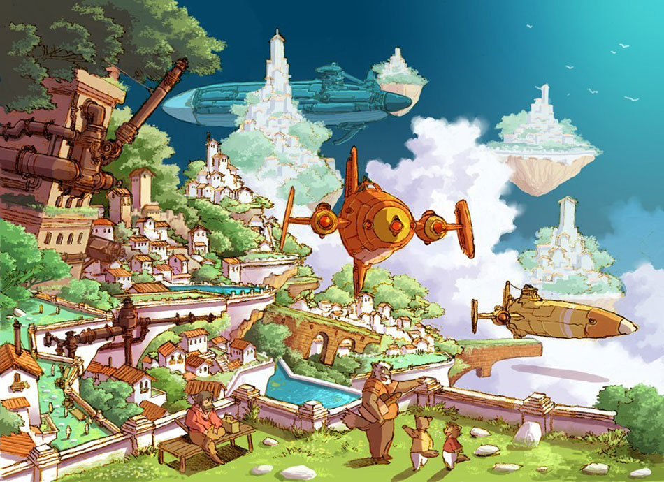 Shepherd Republic Art from Solatorobo: Red the Hunter