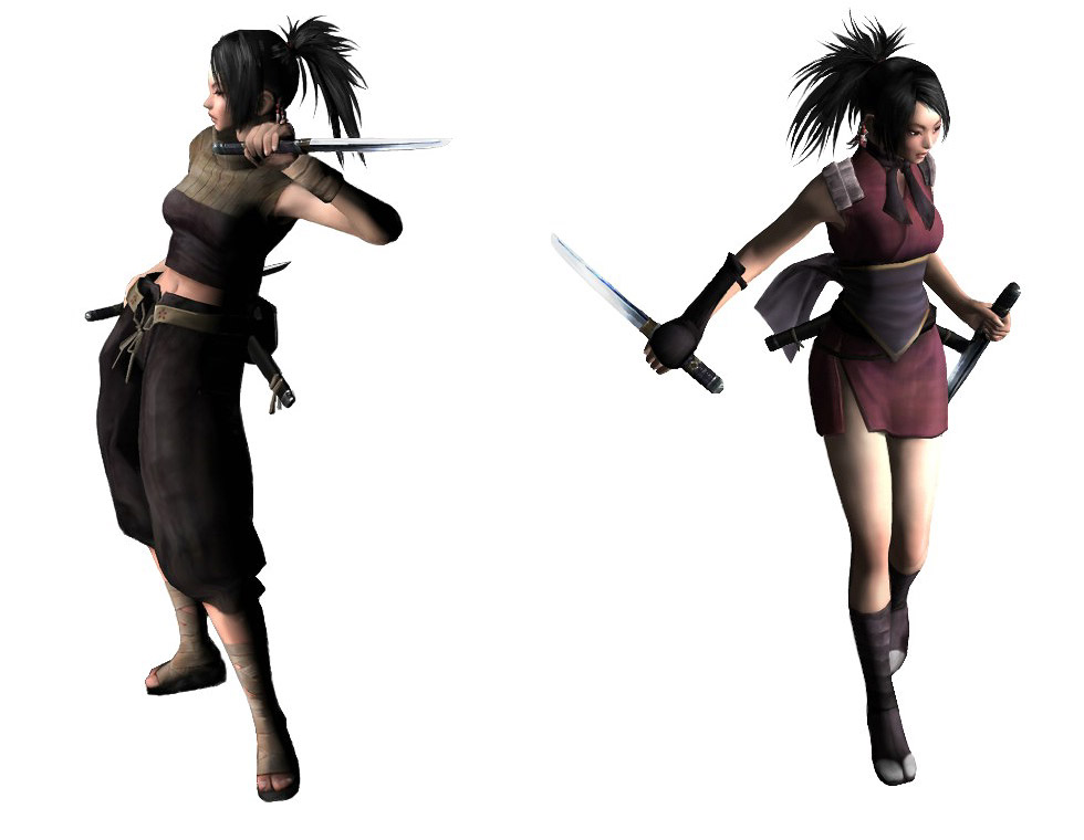 Ayame Outfits Art from Tenchu: Fatal Shadows