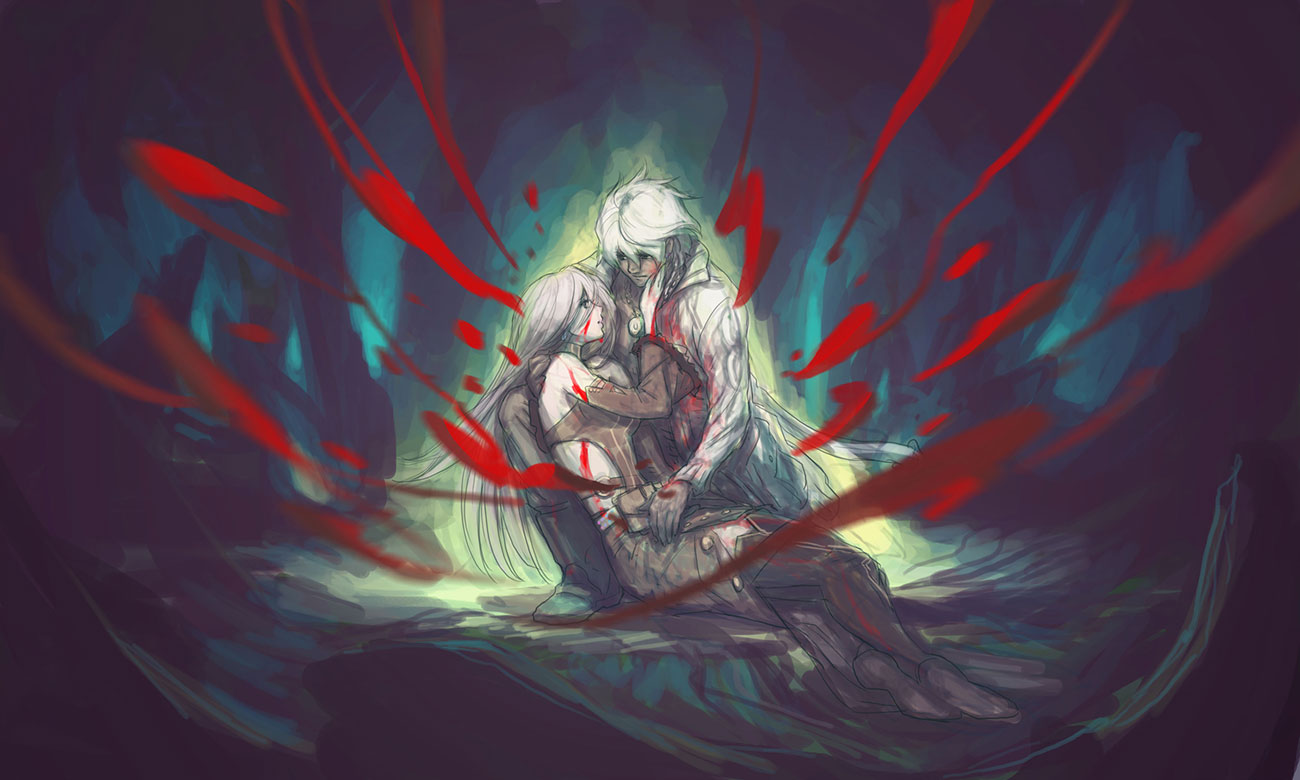 Calista and Zael Early Concept Art from The Last Story