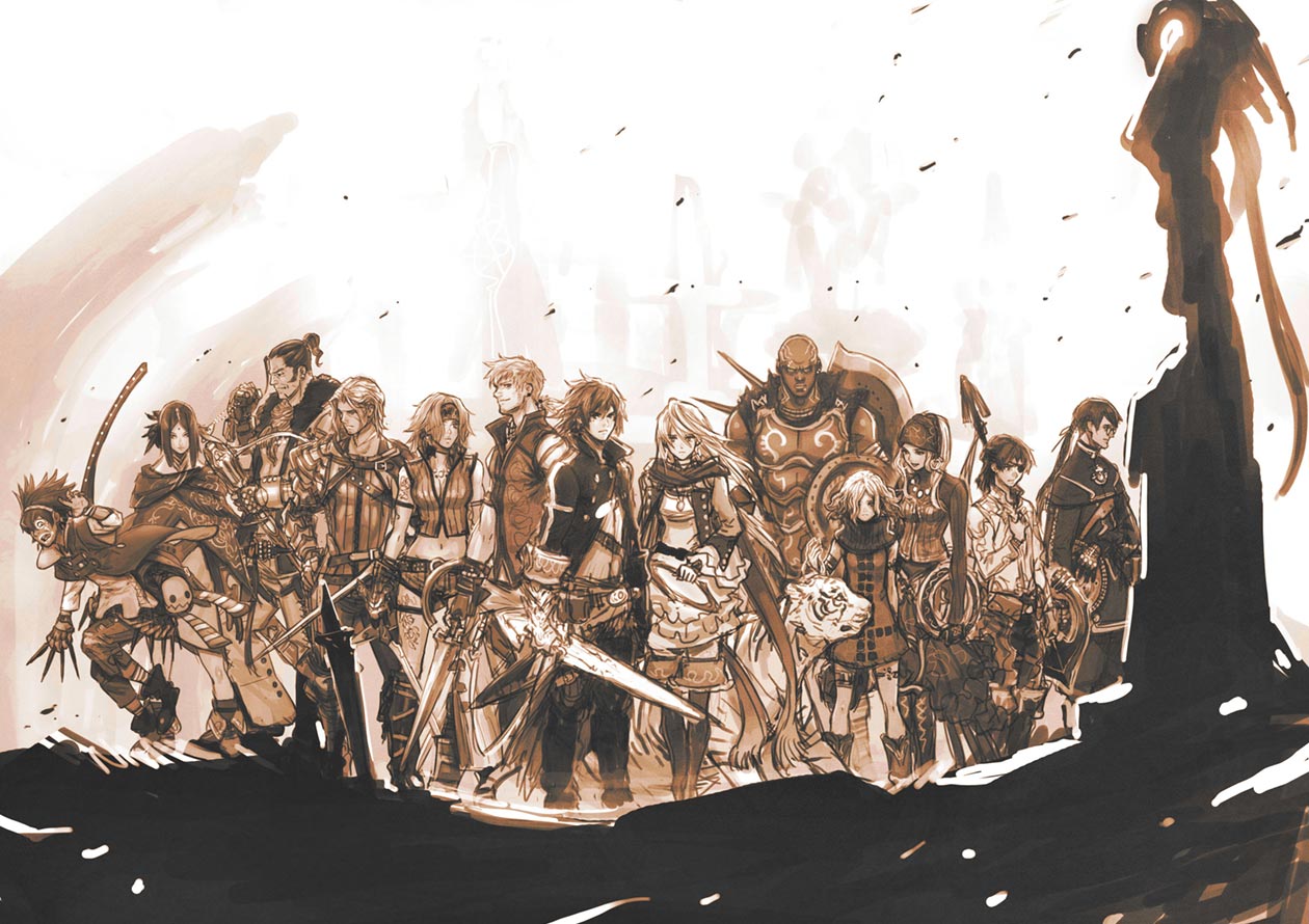 Characters Early Concept Artwork from The Last Story