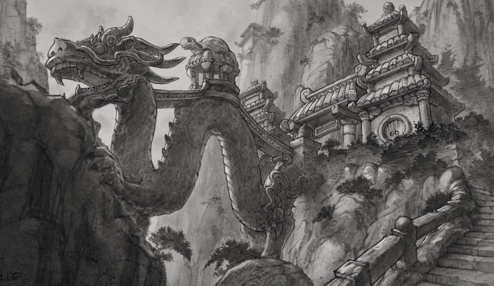 Dragon Bridge Art from World of Warcraft: Mists of Pandaria