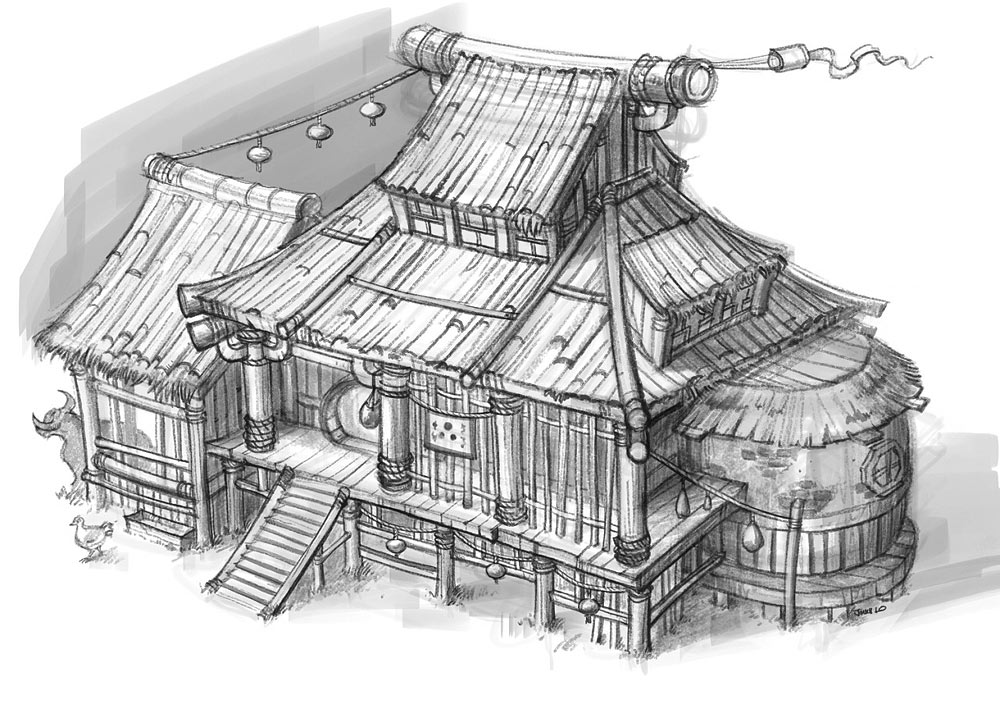 House Concept Art from World of Warcraft: Mists of Pandaria