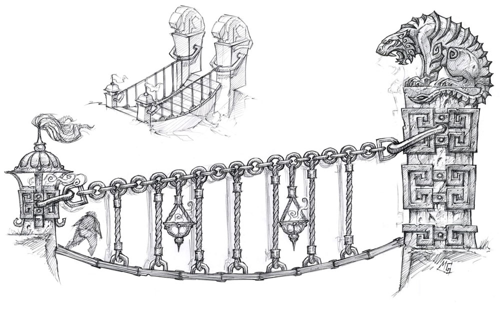 White Tiger Bridge Art from World of Warcraft: Mists of Pandaria