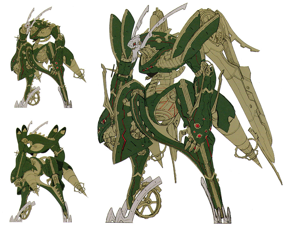Green Face Concept Art from Xenoblade Chronicles