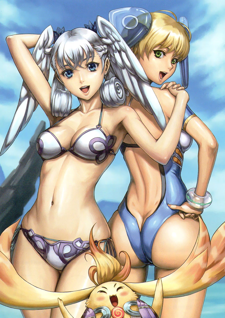 Melia & Fiora - Swimsuits Art from Xenoblade Chronicles