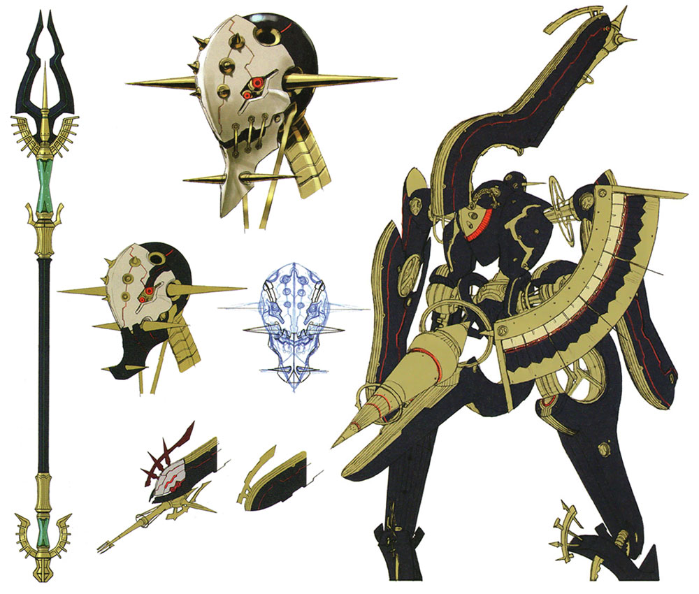 Metal Face Concept Art from Xenoblade Chronicles