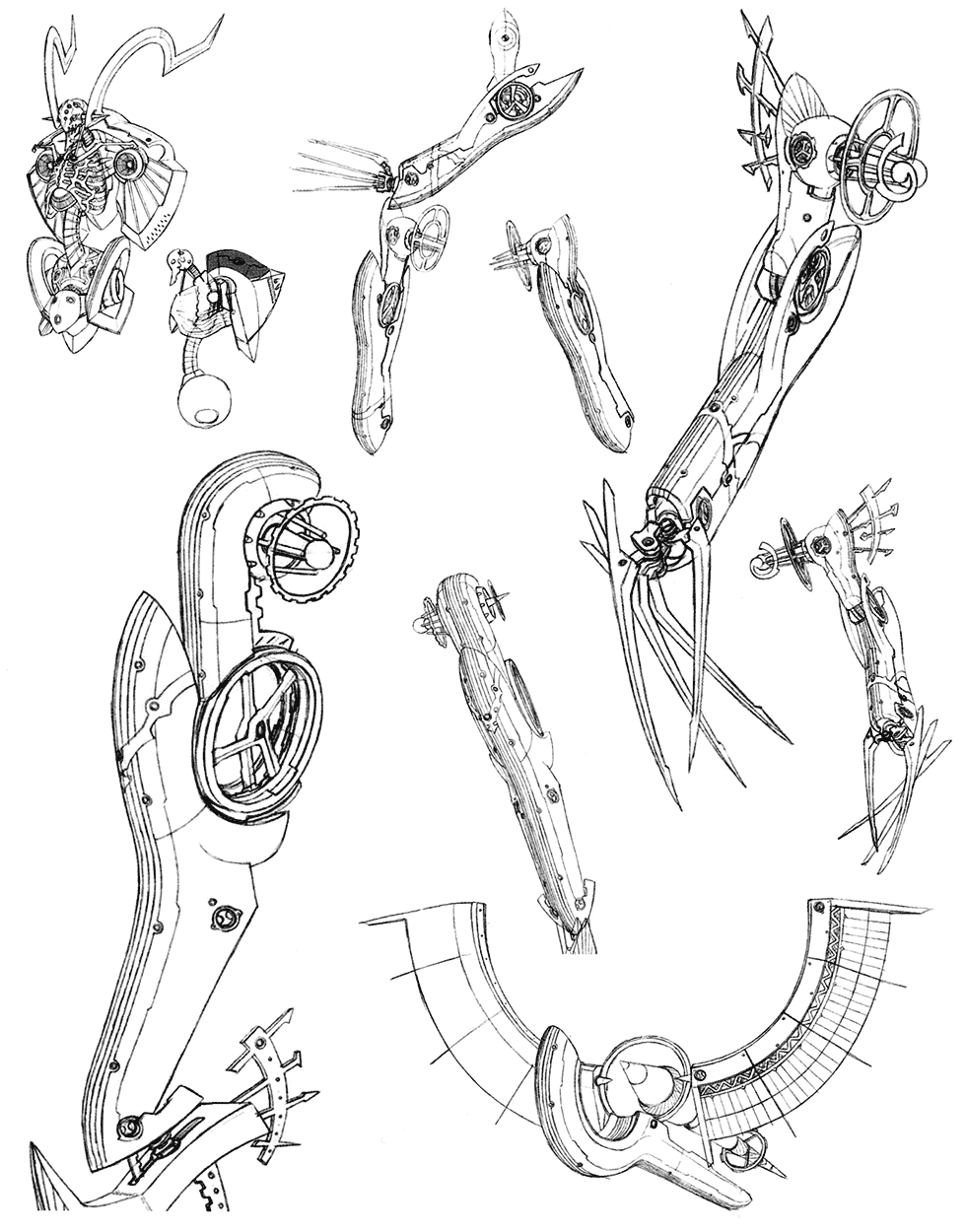 Metal Face Sketches from Xenoblade Chronicles