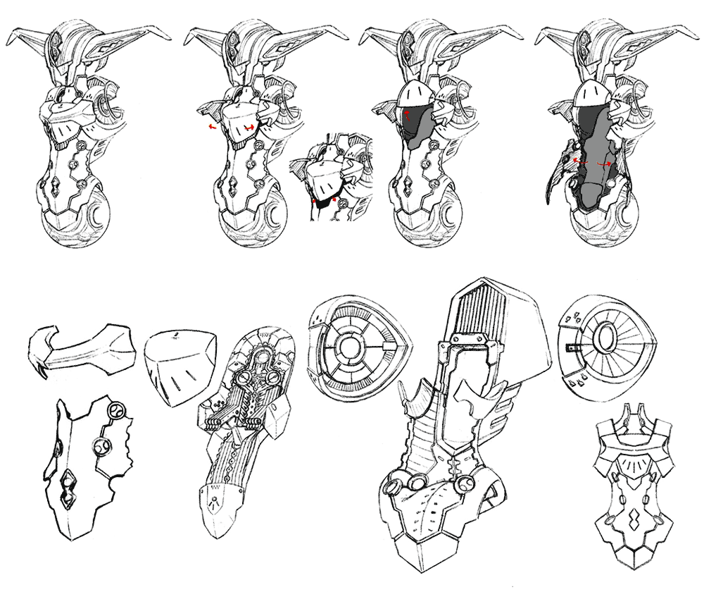 Nemesis Sketches from Xenoblade Chronicles