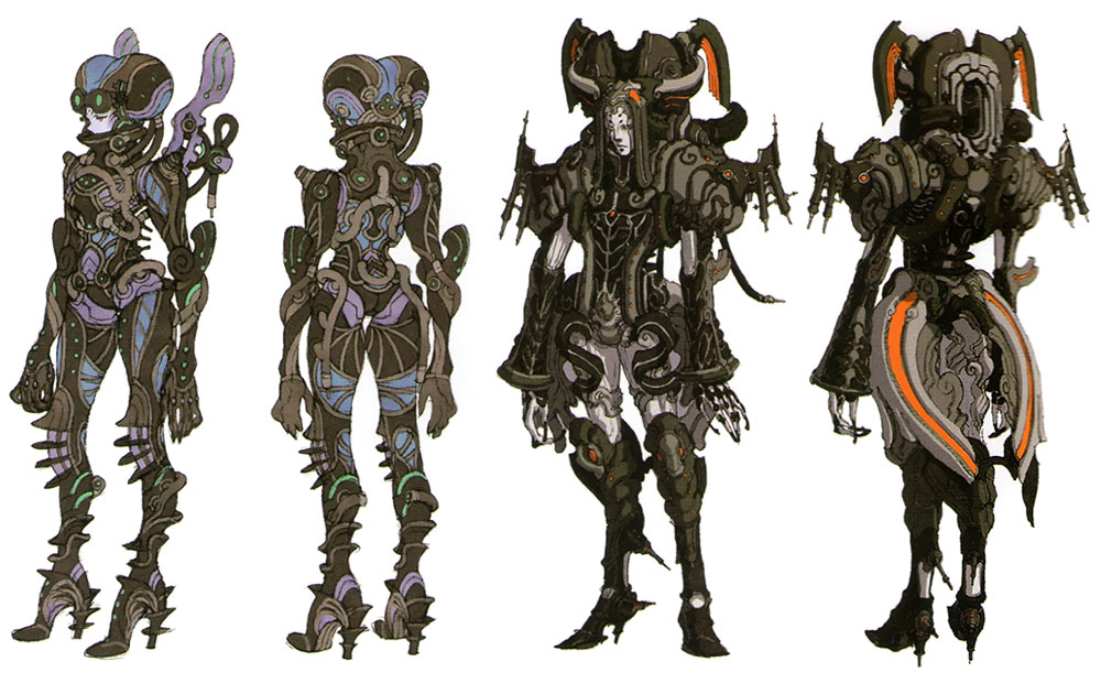 Rinada & Egil Concept Art from Xenoblade Chronicles