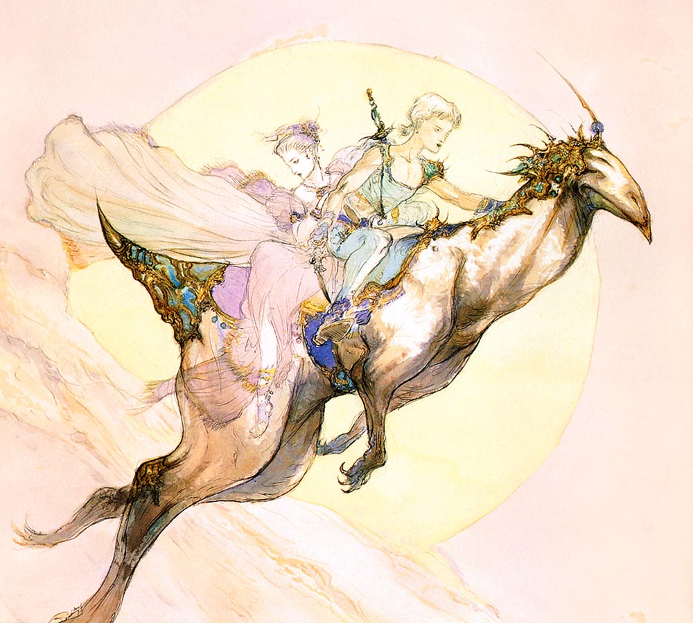 Bartz, Lenna, & Chocobo Art from Final Fantasy V