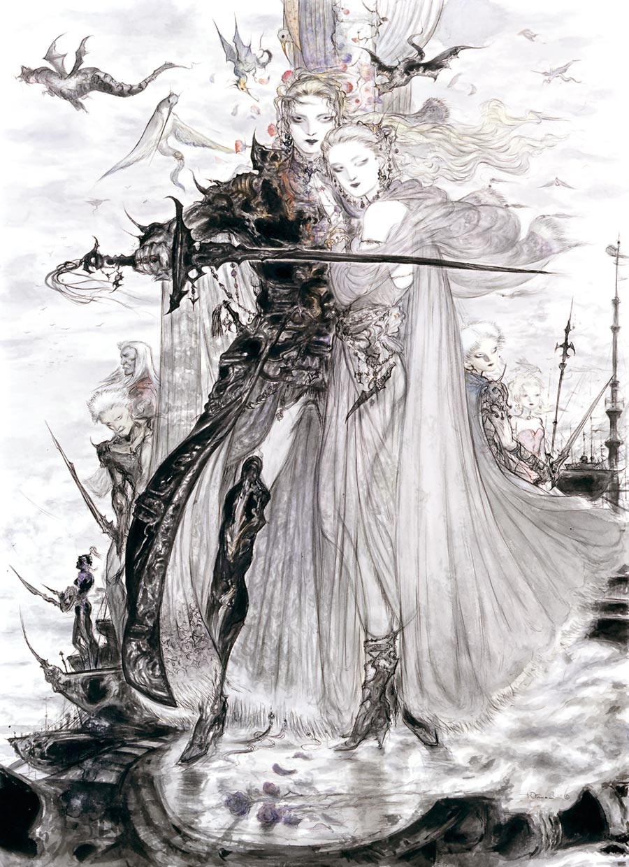 Main Characters Art from Final Fantasy V