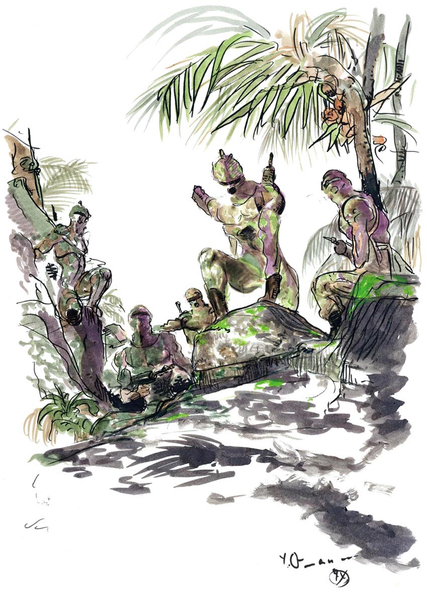 Soldiers Illustration from Front Mission