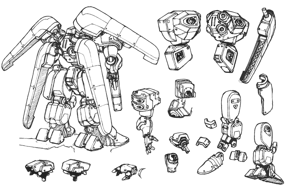 Fallen Angel Sketch from Front Mission 3