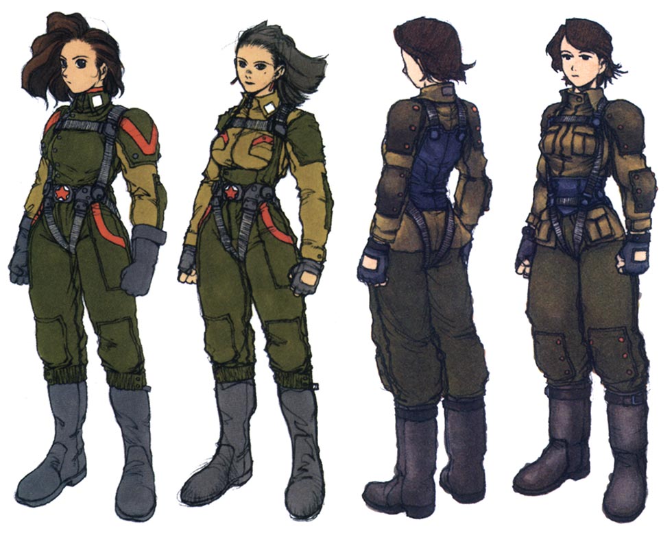 Pilot Suit Concept Art from Front Mission 3