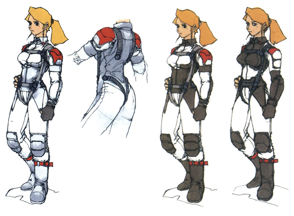 Pilot Suit Concept Art from Front Mission 3