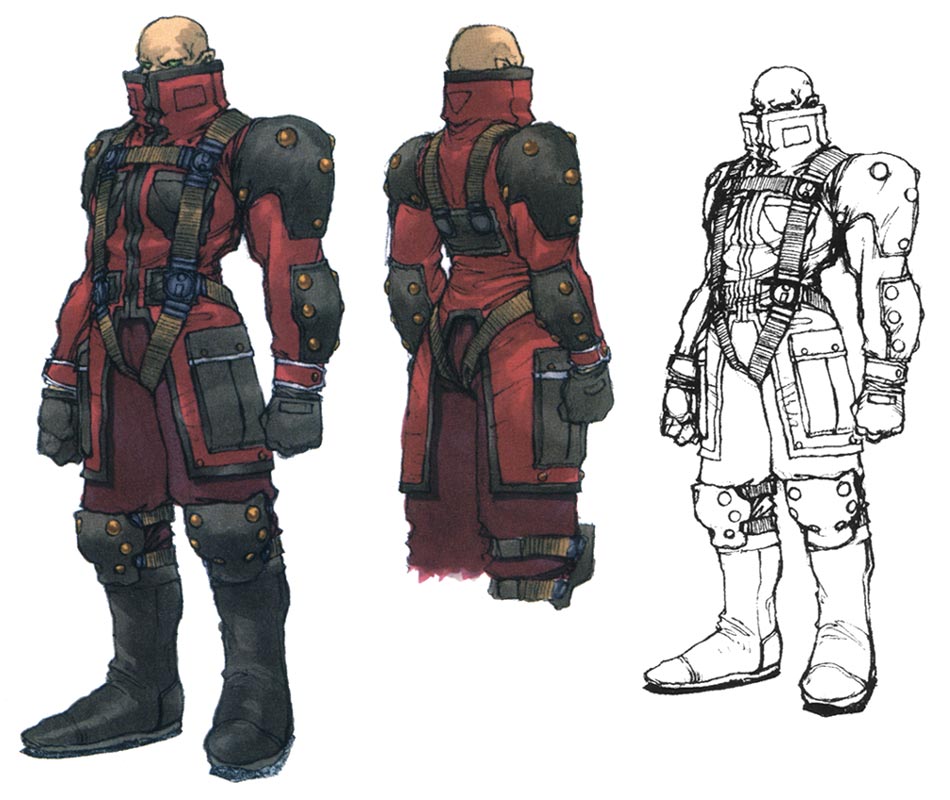 Pilot Suit Concept Art from Front Mission 3