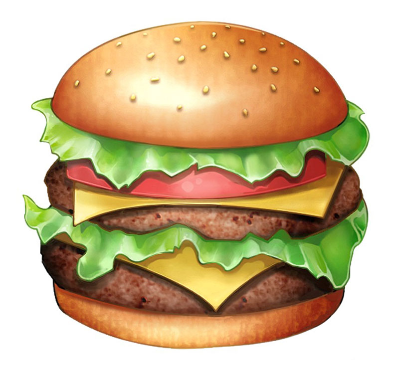 Hamburger Art from Kid Icarus: Uprising