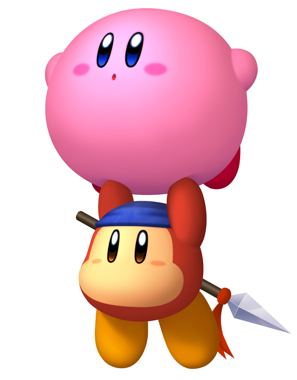 Kirby & Bandanna Waddle Dee Art from Kirby's Return to Dream Land