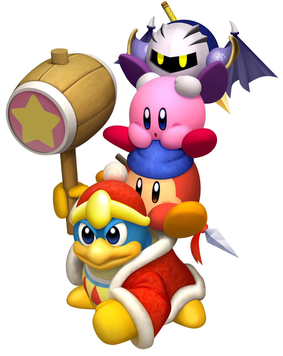 Main Characters Art from Kirby's Return to Dream Land