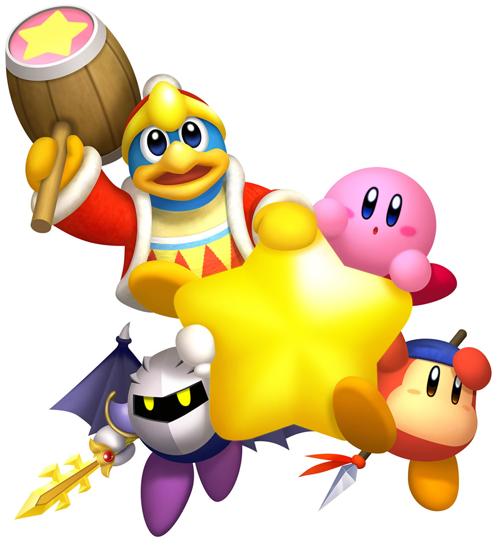 Main Characters Art from Kirby's Return to Dream Land