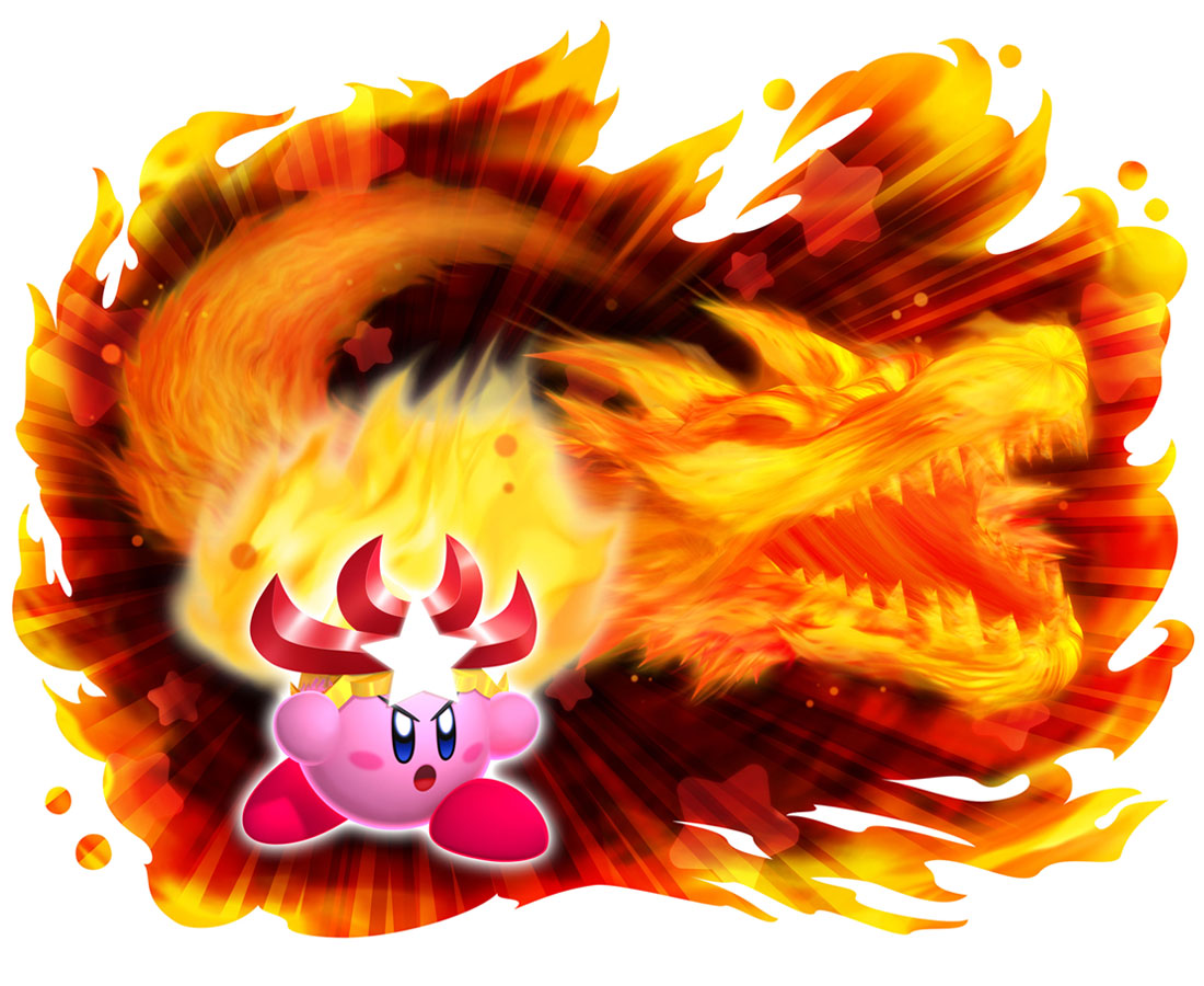 Monster Flame Kirby Art from Kirby's Return to Dream Land