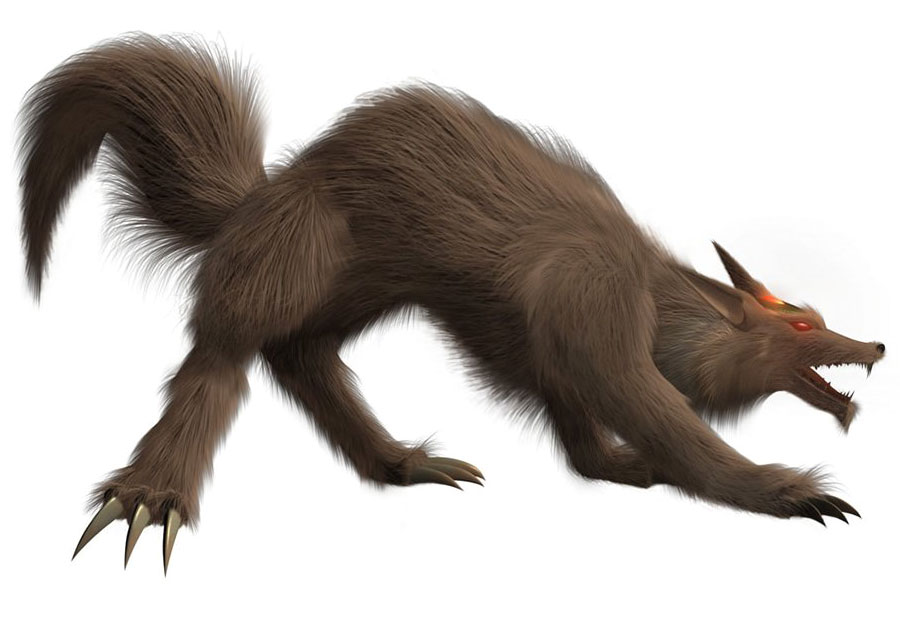 Terra on Wolf Art from Legend of Legaia