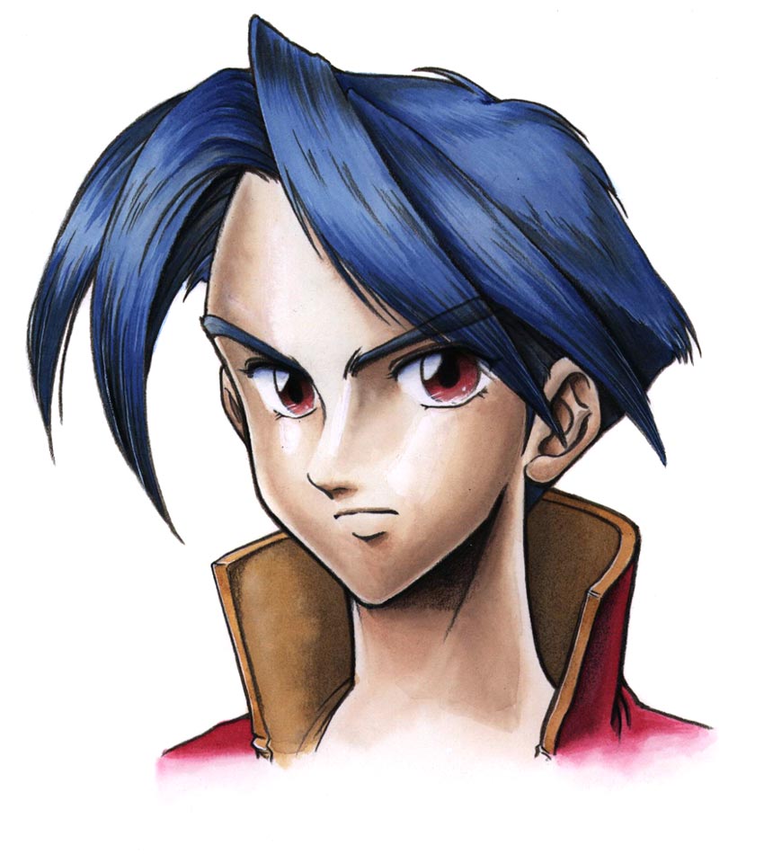 Vahn Face Concept Art from Legend of Legaia