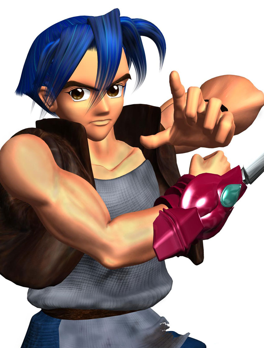 Vahn Bust Render from Legend of Legaia