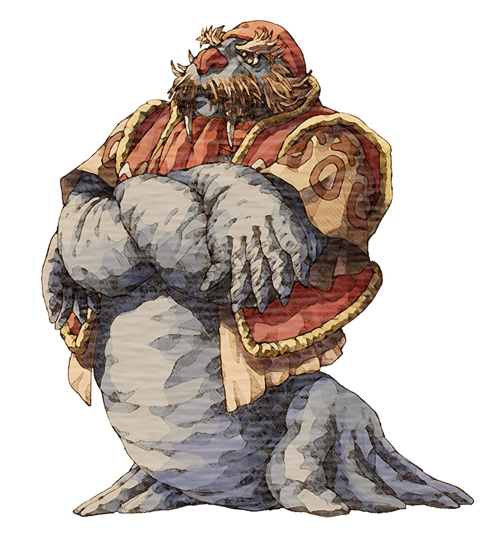 Cap'n Tusk Art from Legend of Mana